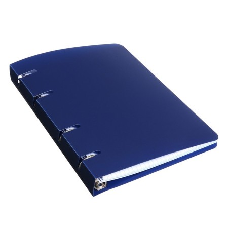 Notebook on rings A5 80 sheets in Calligrata cage blue, plastic cover, offset unit-3