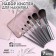 A set of makeup brushes, 7 items, in a plastic case, color mix