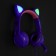 Headphones Quumo Game Cat Purple, Game, microphone, USB+3.5 mm, 2m, purple