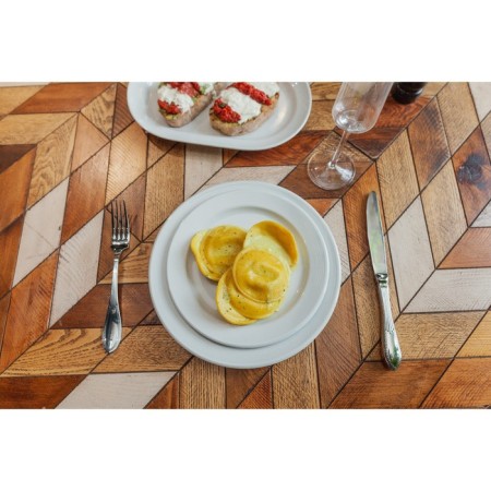 Deep porcelain plate Coral, 470 ml, d = 23 cm, white color-8