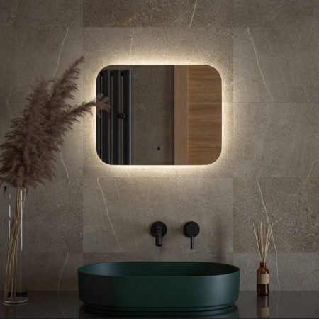 Mirror with Defesto LED lighting 15 W, 50x40 cm, IR - switch, neutral white light-2