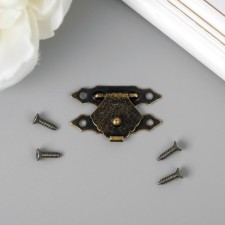 Castle metal for bronze casket + nails. set 10 pcs 2x3 cm