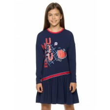 Dress for girls, height 116 cm, blue color