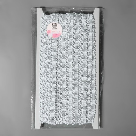 Decorative braid “loop”, 12 mm, 10 ± 1 m, white color-2