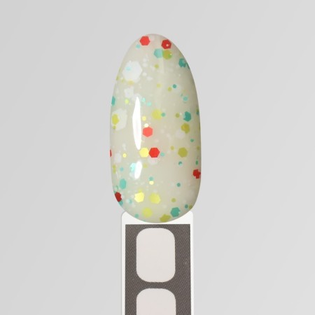 Nail varnish gel, Milk Glitter, 3 phase, 8ml, LED/UV, color (06)-10