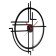 Wall clocks of metal "straight lines", silent, d-40 cm, aa