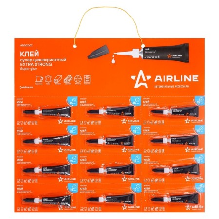 Glue super cyanacrilane Airline Extra Strong, 3 g, blisters on the substrate-1