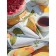 Serving napkin Apple blossom, size 40x40 cm, beige color