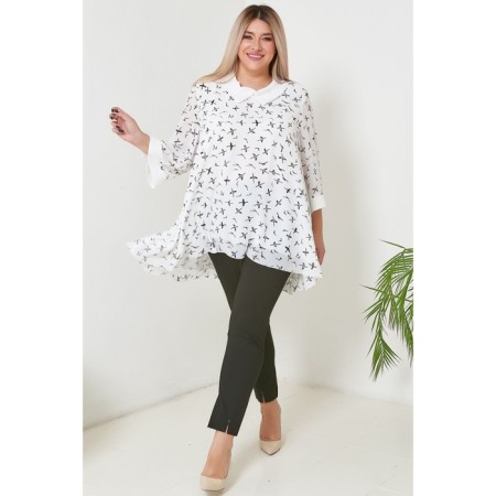 Women's tunic, size 60, white color-2