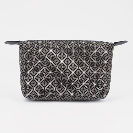 Cosmetic bag with lightning, black/white color-1