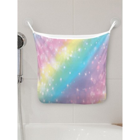 Organizer in a bathtub on the suction cups "Rainbow Lights", for storing toys and trifles, size 33x39 cm