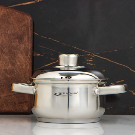 Gretta pan, 1 l, d = 14 cm, metal cover, induction bottom