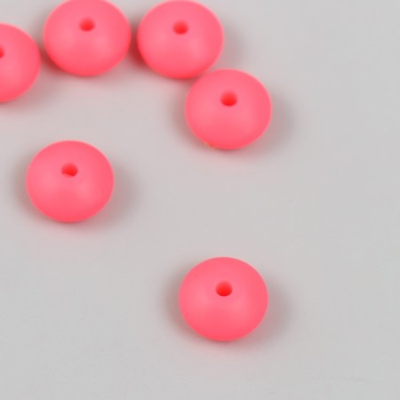 Busina silicone "flattened" coral d = 1.2 cm