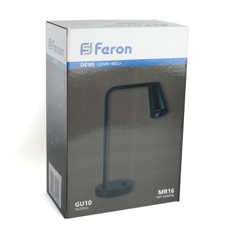 Luminaire desktop Feron De185, GU10, 35 W, 263x150x398 mm, black color-6