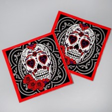 Paper “Skull” napkins, in a set of 20 pcs.