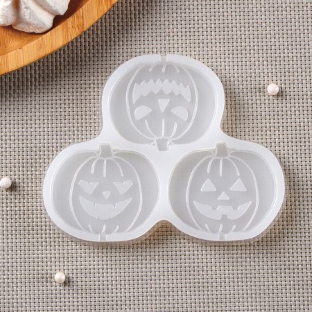 Silicone Mold for candy and chocolate "Pumpkin", 11 × 8.5 cm, pumpkin 5 × 4 cm, transparent color-1
