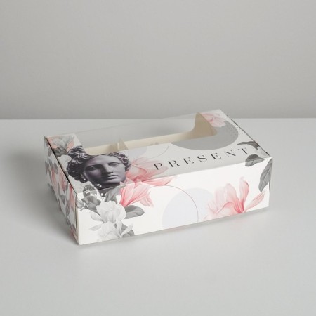 Eclaire box, confectionery packaging, 5 inserts, Present, 25.2 x 15 x 7 cm-1