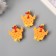 Decor for creativity wood, felt "clothespin. Cockerel-yaiko" set of 3 pcs 1.8x4.8 cm