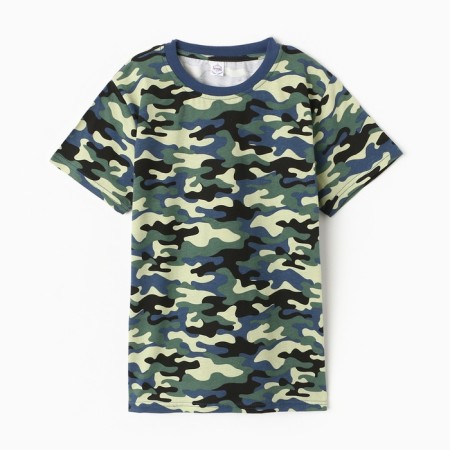 T -shirt for nursery, jeans color, height 134 cm-4