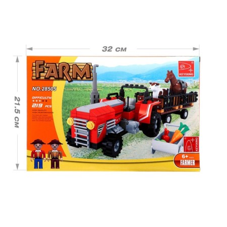 Constructor farm "Tractor with animals", 215 parts-2