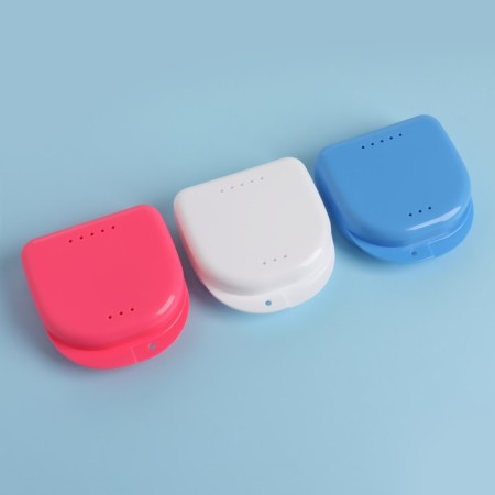 Dentures storage container, 8.5 × 8 × 2.7 cm, color mix-1