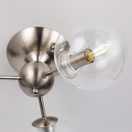 Ceiling chandelier CITILUX "Tommy" CL102131, 46x46x23.5 cm, 3x40W, E14, gray color gray-7
