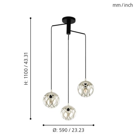 Люстра MIRTAZZA 3X60Вт E27-2