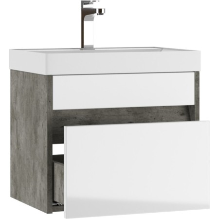 Domino Tumba Karlo under the Classica 50 sink, suspended, concrete, with 1 box-2