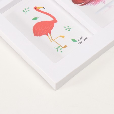 Photo frame plastic in 9 photos 10x15, 29.6x29.6 cm "Stylish" white 35x74 cm-1