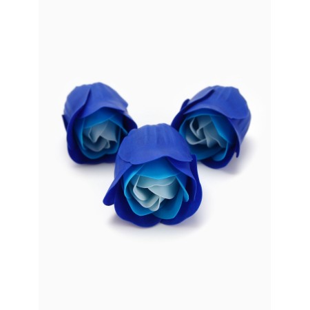 A set of soap roses in a box 16 pieces, turquoise-white-2