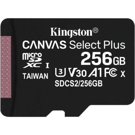 MicrosdxccC Memory 256GB Kingston SDCS2/256GBSP Canvas Select Plus W/O Adapter