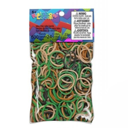 Rainbow loom bracelet rubber bands, multi -colored camouflage