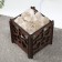 Salt lamp with Dimmer "Basket. Hearts" 1.8 kg, 15W, 15x12x12 cm