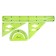 The set is geometric, silicone, flexible: ruler 30 cm, 2 squares, transport, mix