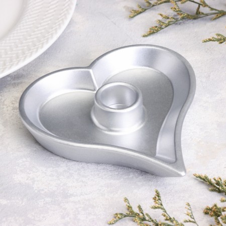 Gypsum Climber "heart", 14x2.5cm, silver-1