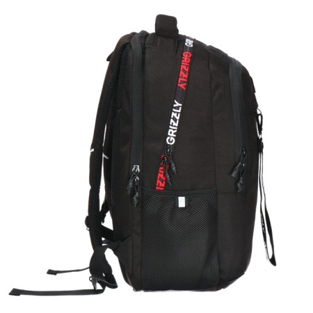 Youth backpack 42 x 31 x 22 cm, Grizzly, ergonomic back, laptop department, black-3