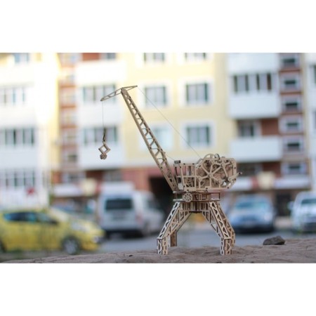 Mechanical 3D puzzle made of wood, Wood Trick, crane-2