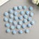 Decor for creativity plastic "Blue peonies", set of 30 pcs. 1x1 cm