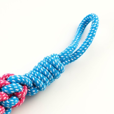 A wicker cable toy with a pen, 120 g, up to 31 cm, blue/pink-2