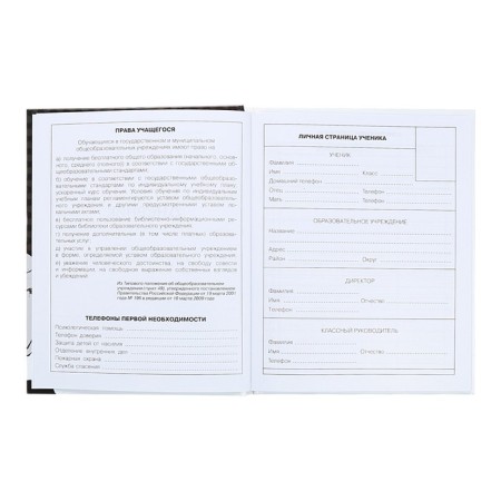 Дневник тв обл 5-11кл 48л Кот, обл 7БЦ, гл лам, бл 60г/м2-5