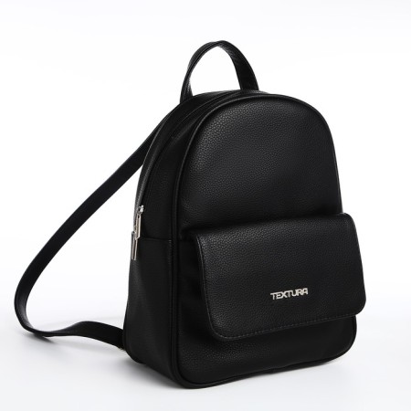 Women's backpack city, Textura, black color