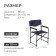 Folding chair KS3/KC, 50 x 56 x 86 cm, red collage