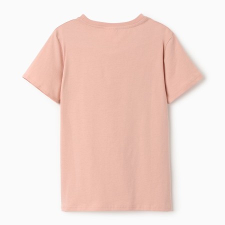 Women's T -shirt "Flowers", pink color, size 46-3