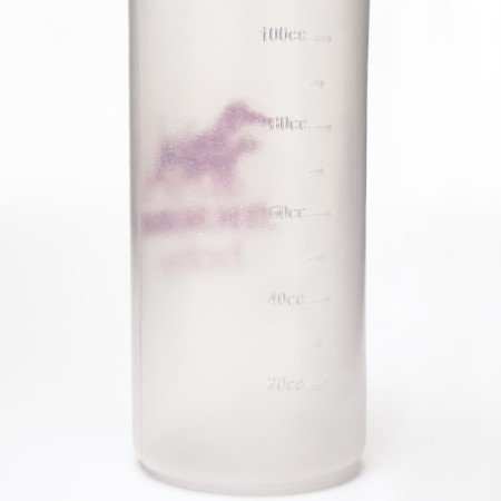A bottle for feeding with a measured scale, 100 ml (nipple+funnel), pink-4