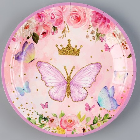 Paper plates "butterflies", in a set of 6 pcs.