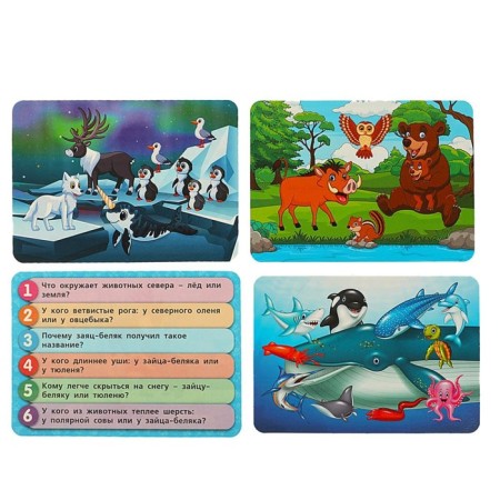 Board game "Smart quiz. Animals of the world ", 3+-3