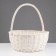 Wicker basket, 40x18/44 cm, white, willow