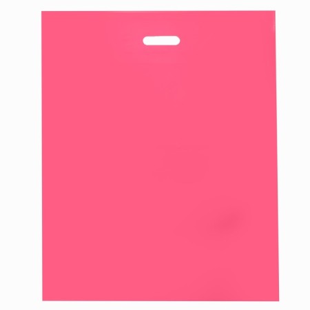 Polyethylene package with a cut handle, pink 50-60 cm, 70 μm