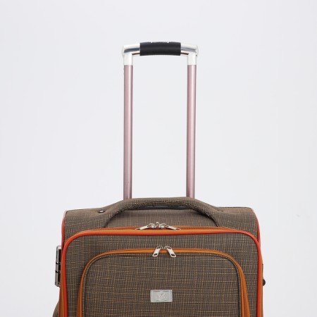 Small suitcase 24 "on lightning, code castle, with extension, beige color-5