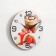 Watch wall kitchen "coffee and strawberries", silent, d-24 cm